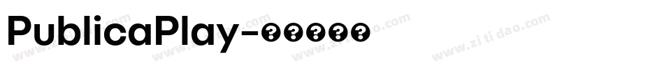 PublicaPlay字体转换
