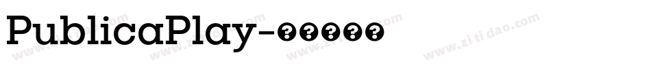 PublicaPlay字体转换