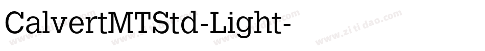 CalvertMTStd-Light字体转换