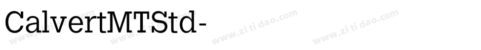 CalvertMTStd字体转换