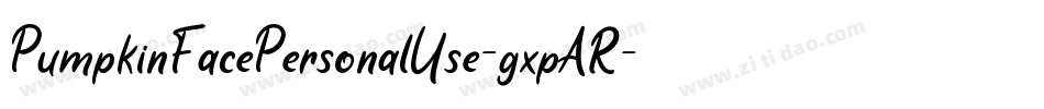 PumpkinFacePersonalUse-gxpAR字体转换