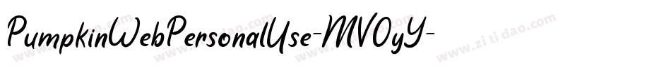 PumpkinWebPersonalUse-MVOyY字体转换