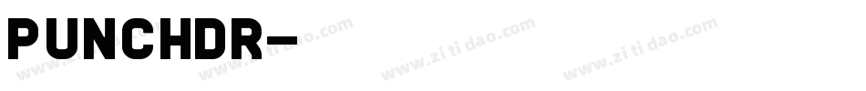 punchdr字体转换