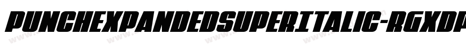 PunchExpandedSuperItalic-rgxdp字体转换