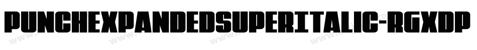 PunchExpandedSuperItalic-rgxdp字体转换