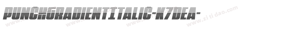 PunchGradientItalic-K7dEA字体转换