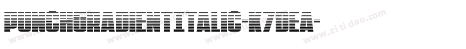 PunchGradientItalic-K7dEA字体转换
