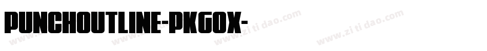 PunchOutline-PKGox字体转换