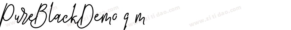 PureBlackDemo-q6m2字体转换