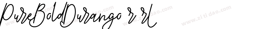 PureBoldDurango-r5rL字体转换