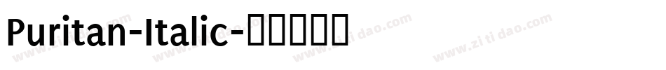 Puritan-Italic字体转换