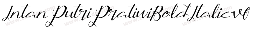 IntanPutriPratiwiBoldItalic-v0LE字体转换