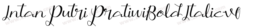 IntanPutriPratiwiBoldItalic-v0LE字体转换