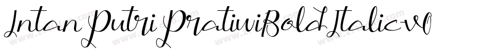 IntanPutriPratiwiBoldItalic-v0LE字体转换