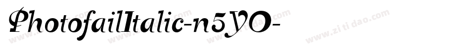 PhotofailItalic-n5YO字体转换