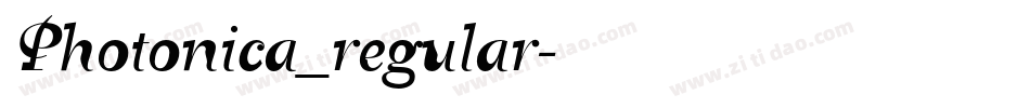 Photonica_regular字体转换