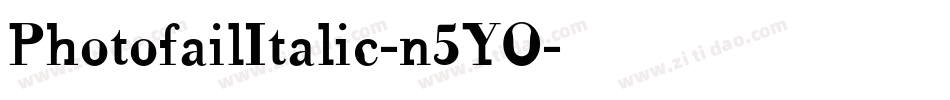 PhotofailItalic-n5YO字体转换