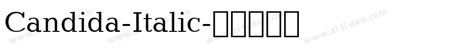 Candida-Italic字体转换