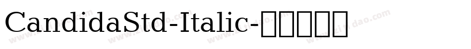 CandidaStd-Italic字体转换