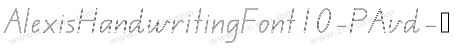 AlexisHandwritingFont10-PAvd字体转换