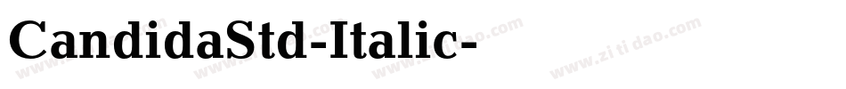 CandidaStd-Italic字体转换