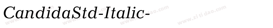 CandidaStd-Italic字体转换