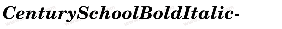 CenturySchoolBoldItalic字体转换