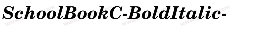 SchoolBookC-BoldItalic字体转换