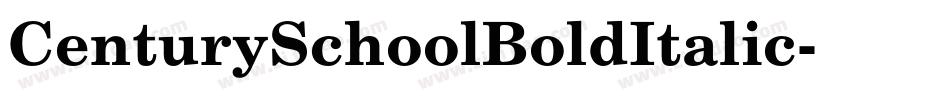 CenturySchoolBoldItalic字体转换