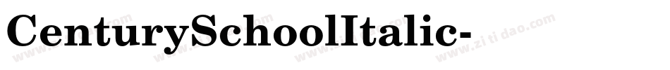 CenturySchoolItalic字体转换