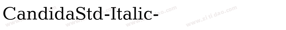 CandidaStd-Italic字体转换