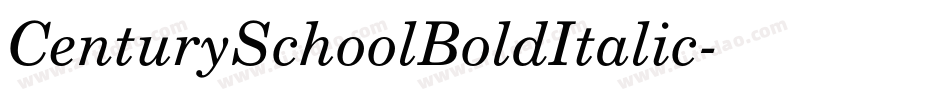CenturySchoolBoldItalic字体转换