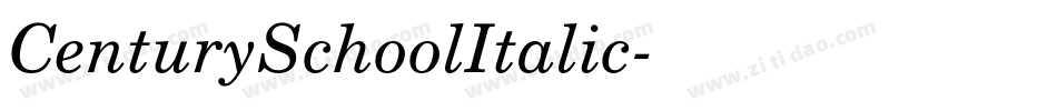 CenturySchoolItalic字体转换