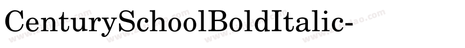 CenturySchoolBoldItalic字体转换