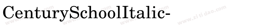 CenturySchoolItalic字体转换