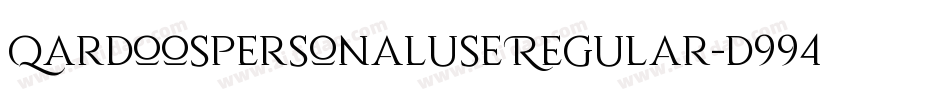 QardoospersonaluseRegular-d994Z字体转换