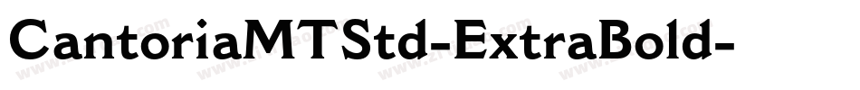 CantoriaMTStd-ExtraBold字体转换