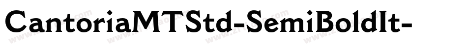 CantoriaMTStd-SemiBoldIt字体转换