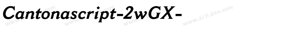 Cantonascript-2wGX字体转换