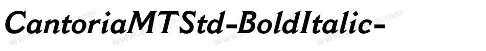 CantoriaMTStd-BoldItalic字体转换