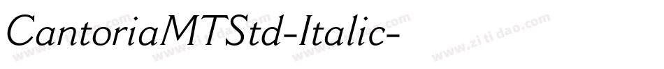 CantoriaMTStd-Italic字体转换
