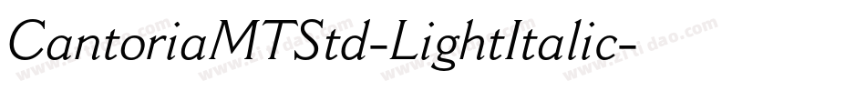 CantoriaMTStd-LightItalic字体转换