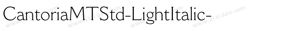 CantoriaMTStd-LightItalic字体转换
