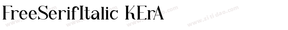 FreeSerifItalic-KErA字体转换