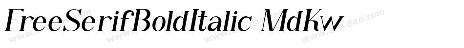 FreeSerifBoldItalic-MdKw字体转换