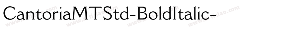 CantoriaMTStd-BoldItalic字体转换
