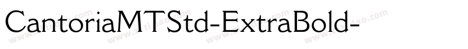 CantoriaMTStd-ExtraBold字体转换