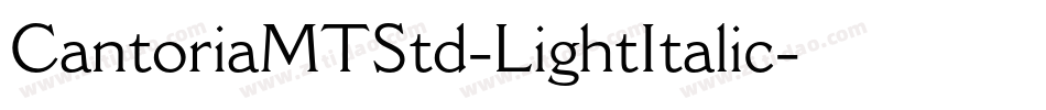 CantoriaMTStd-LightItalic字体转换
