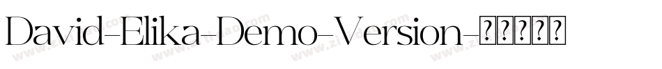 David-Elika-Demo-Version字体转换