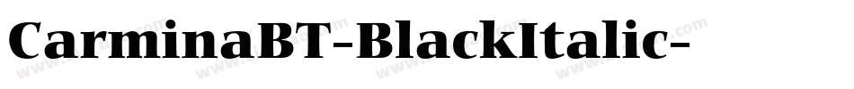 CarminaBT-BlackItalic字体转换